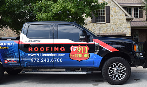 991 exteriors roofing truck