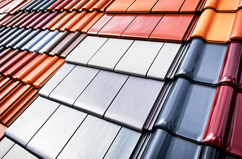 colorful roofing shingles