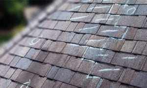 What size hail can damage a roof?